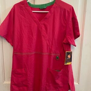 Carhartt Pink Scrub Top Womens large